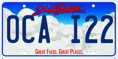 SD license plate 0CAI22