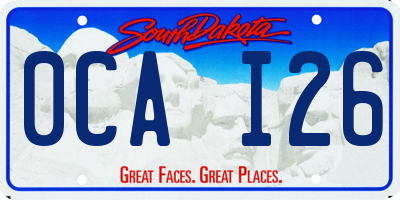 SD license plate 0CAI26