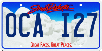 SD license plate 0CAI27