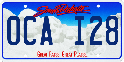 SD license plate 0CAI28