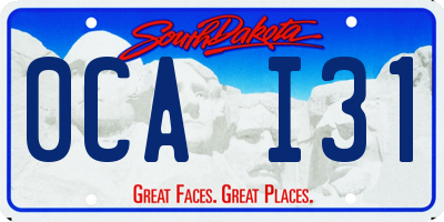 SD license plate 0CAI31