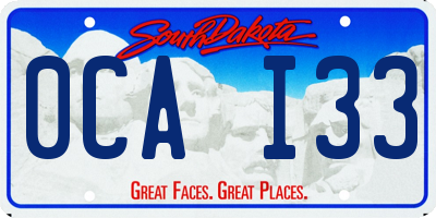 SD license plate 0CAI33