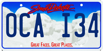 SD license plate 0CAI34