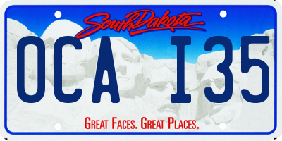SD license plate 0CAI35