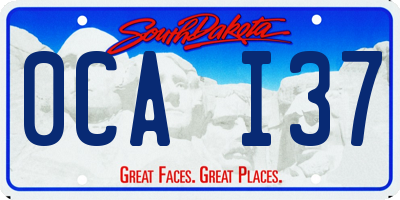 SD license plate 0CAI37