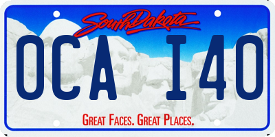 SD license plate 0CAI40
