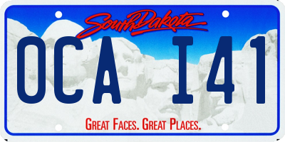 SD license plate 0CAI41