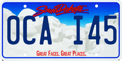 SD license plate 0CAI45