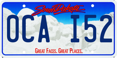 SD license plate 0CAI52