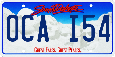 SD license plate 0CAI54