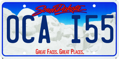 SD license plate 0CAI55