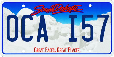 SD license plate 0CAI57