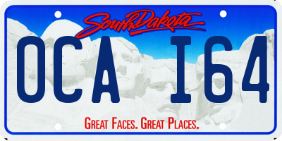SD license plate 0CAI64