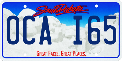 SD license plate 0CAI65