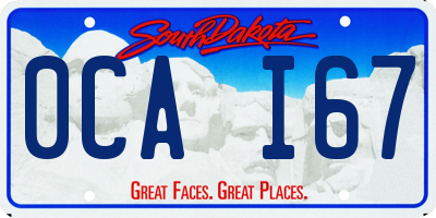 SD license plate 0CAI67