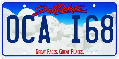 SD license plate 0CAI68