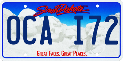 SD license plate 0CAI72