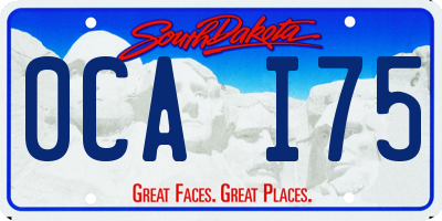 SD license plate 0CAI75