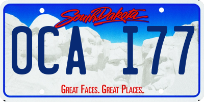 SD license plate 0CAI77