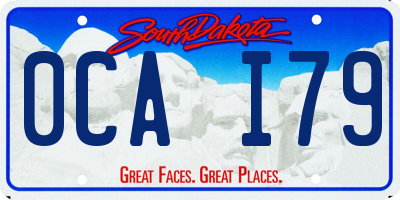 SD license plate 0CAI79
