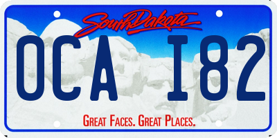 SD license plate 0CAI82