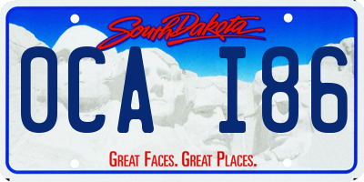 SD license plate 0CAI86