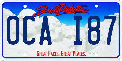 SD license plate 0CAI87