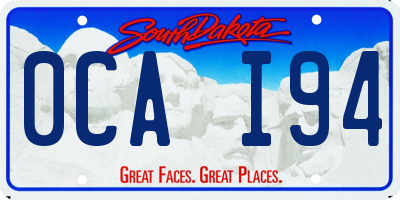 SD license plate 0CAI94