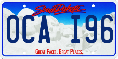 SD license plate 0CAI96