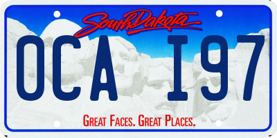 SD license plate 0CAI97