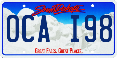 SD license plate 0CAI98