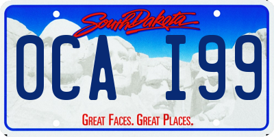 SD license plate 0CAI99