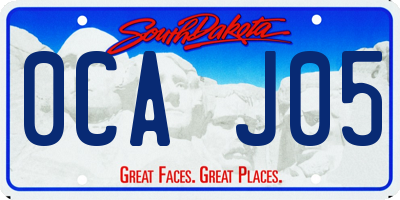 SD license plate 0CAJ05