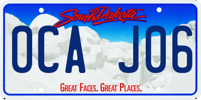 SD license plate 0CAJ06