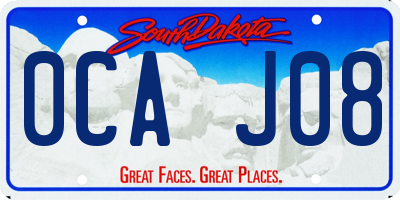SD license plate 0CAJ08