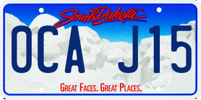 SD license plate 0CAJ15