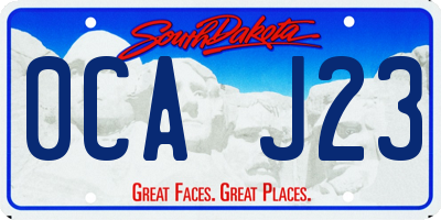SD license plate 0CAJ23