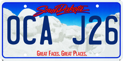 SD license plate 0CAJ26