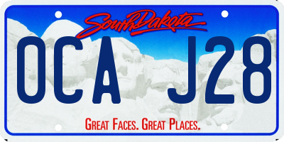 SD license plate 0CAJ28