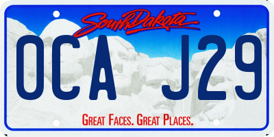 SD license plate 0CAJ29