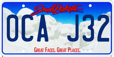 SD license plate 0CAJ32