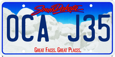 SD license plate 0CAJ35