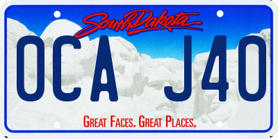 SD license plate 0CAJ40