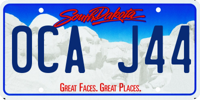 SD license plate 0CAJ44