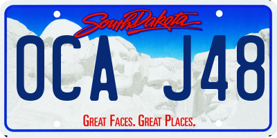 SD license plate 0CAJ48