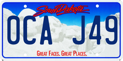 SD license plate 0CAJ49