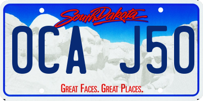 SD license plate 0CAJ50