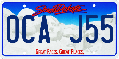 SD license plate 0CAJ55