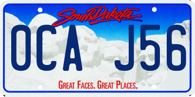 SD license plate 0CAJ56
