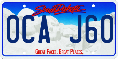 SD license plate 0CAJ60